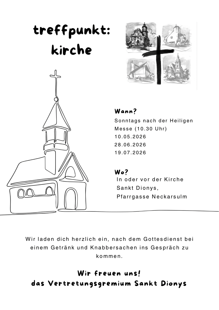 Flyer Treffpunkt Kirche St Dionys